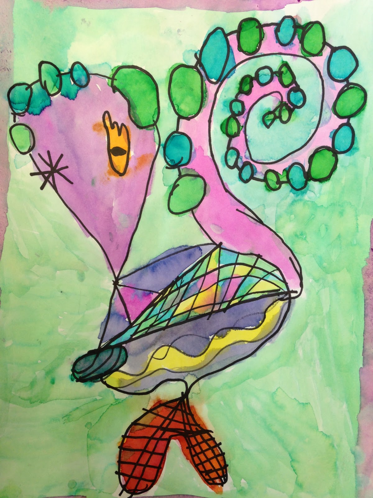 TCDS Art Department : 3rd Grade Joan Miro Inspired Paintings