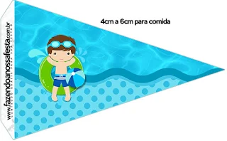 Niño en Piscina: Imprimibles Gratis para Fiestas.