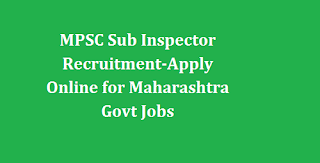 MPSC Sub Inspector Recruitment-Apply Online for Maharashtra Govt Jobs