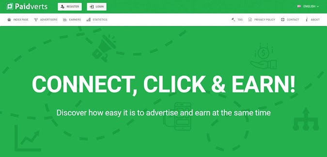 Earn Money Pay You to click in Paidverts