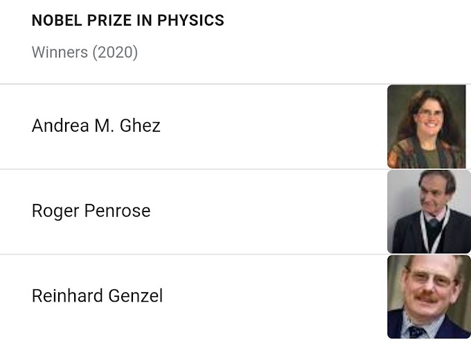 The 2020 Nobel price winners in Physics 