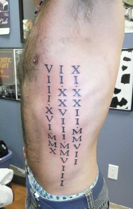 Although a very simple looking tattoo numbers like these tattooed on the 