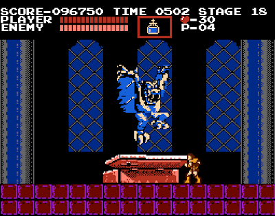 Evil, le boss démon dans castlevania sur nes