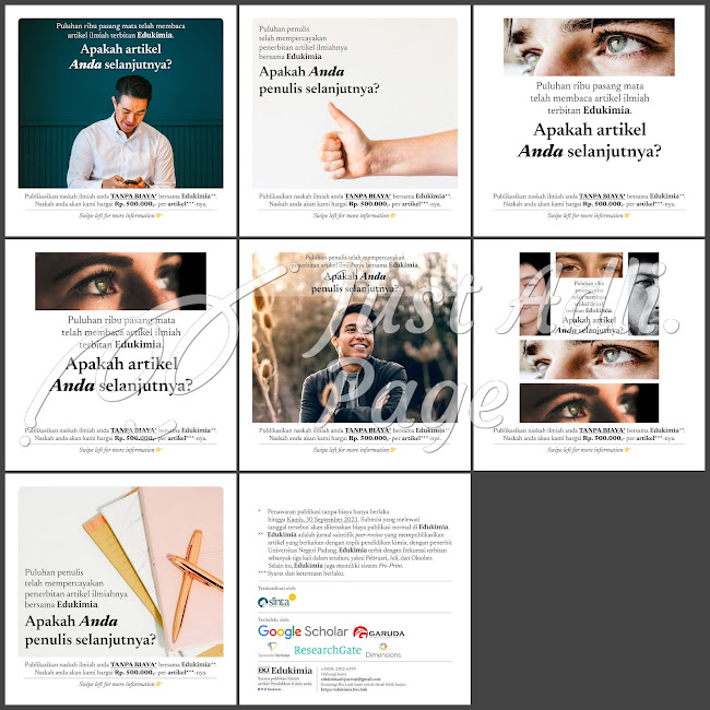 Promotional media (Instagram Feed) to promote Call for Paper event held by Edukimia till end of September 2021, by Adli Hadiyan Munif.