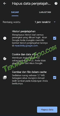 cara reset chrome di hp android