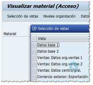 Vistas del Maestro de Materiales SAP - Consultoria-SAP