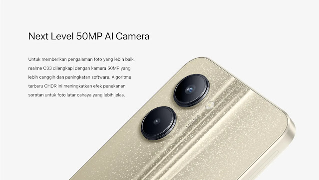 Kamera belakang realme C33