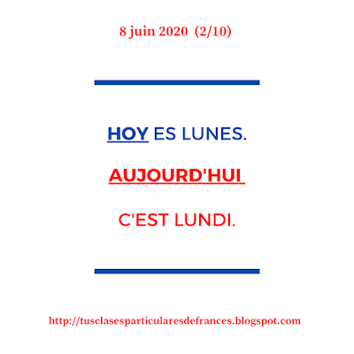 Clases de francés, aprender, online, profesora nativa, curso, estudiar un idioma, vocabulario, fechas, mañana, demain, après-demain, le surlendemain, lendemain, 