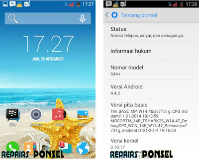 Cara Screenshot Advan S4A+