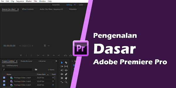 Pengenalan Aplikasi Editing Video Adobe Premiere Pro CC 2017, 2018, 2019, 2020 (Project, Source, Timeline, Program)