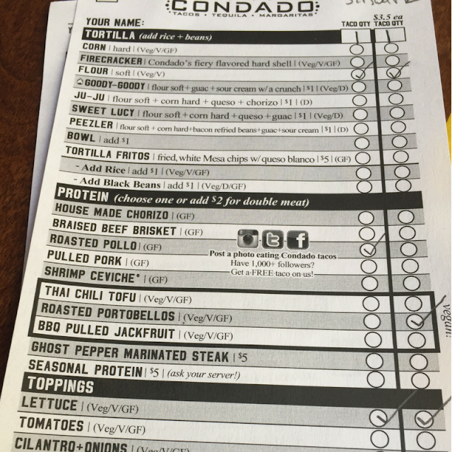 Condado Build Your Own Taco Form