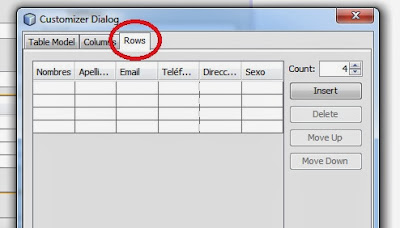 Agregar JTable a Formulario, Tabla, JTable, Formulario, JAVA, Rows, Filas, Columns, Columnas