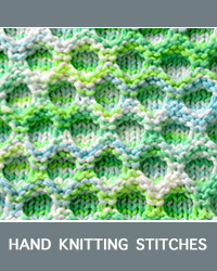 Learn Honeycomb Slip Stitch Pattern with our easy to follow instructions at HandKnittingStitches.com