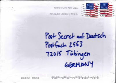 PostSecret auf Deutsch, Postfach 2553, 72015 Tübingen, Germany