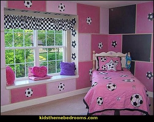 Girls sports themed bedroom decorating ideas and decor