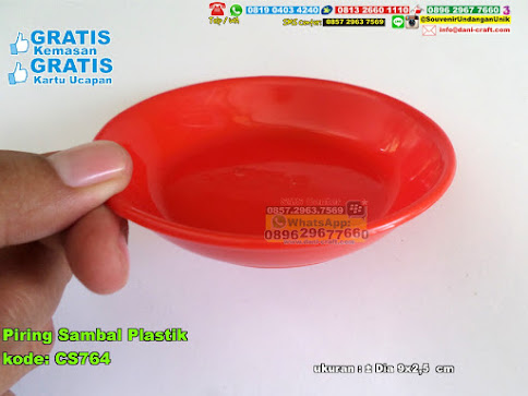  Piring  Sambal Plastik Souvenir Pernikahan