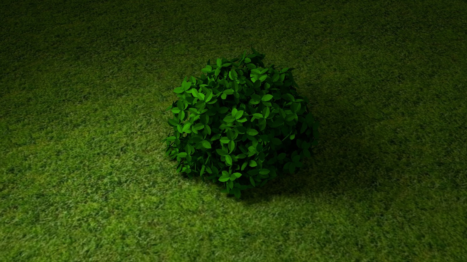 Free 3D Leaf Bush .blend file