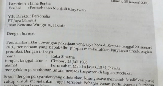 Contoh Soal Essay Tentang Surat Lamaran Pekerjaan Beserta Jawabannya Contoh Soal Terbaru