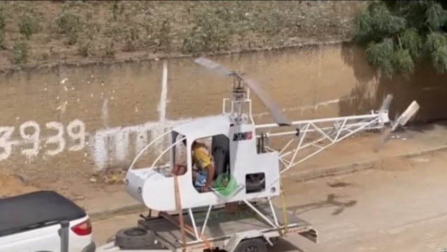 Capim-grossense constrói helicóptero que promete voar nos próximos dias