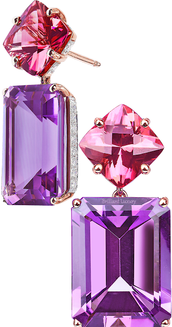 ♦Paolo Costagli tourmaline & amethyst diamond earrings #brilliantluxury