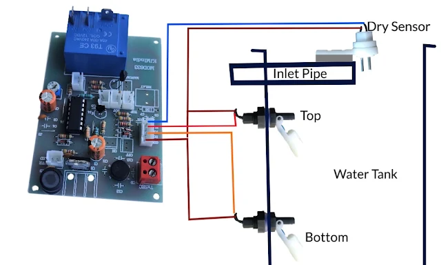 Water Level Controller Sensor Connection Diagram | Kitszone.com