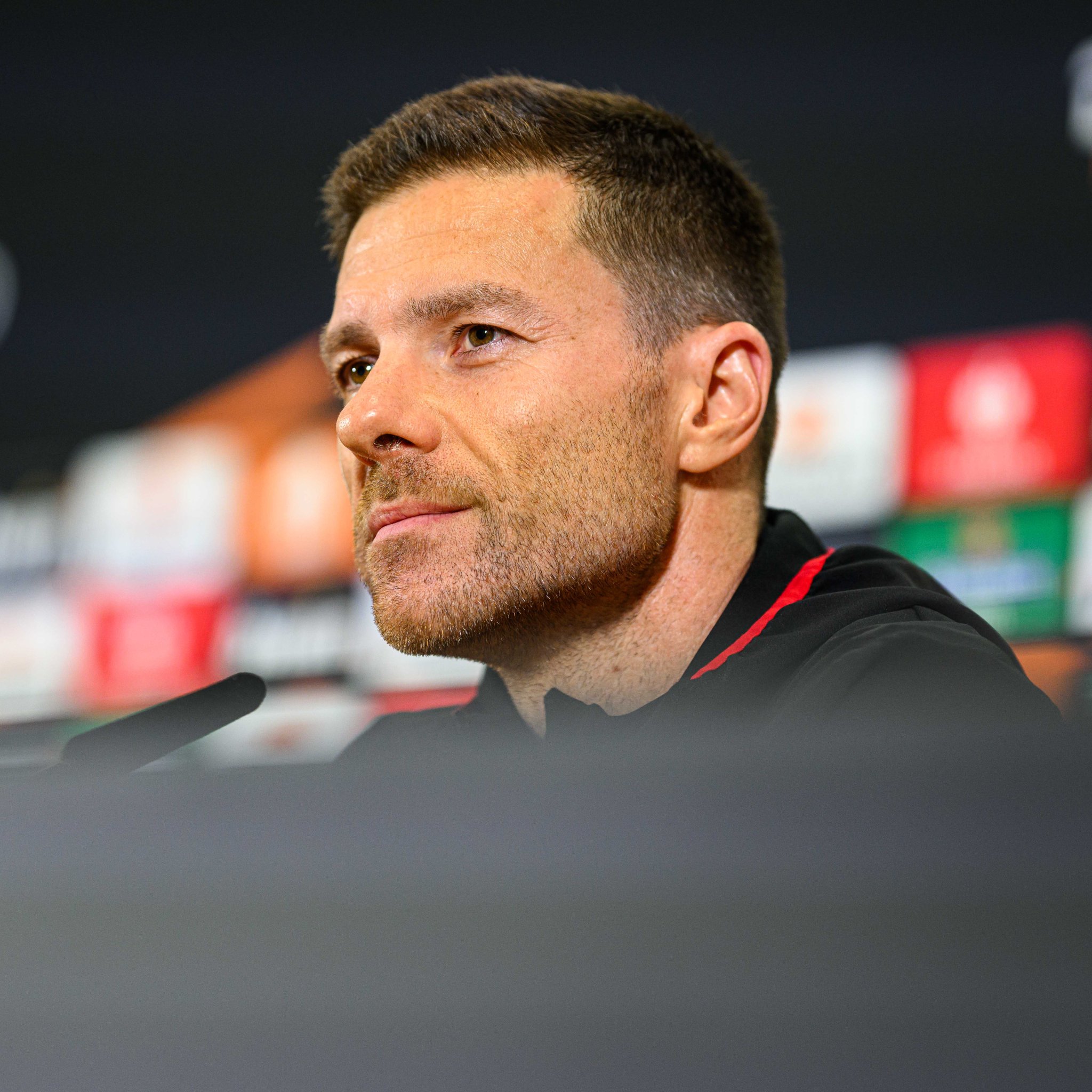 Bayer Leverkusen manager Xabi Alonso, at a press conference ahead of the Uefa Europa League 2023/24 final against Atalanta on Wednesday 22 May, 2024 at Aviva Stadium, Dublin