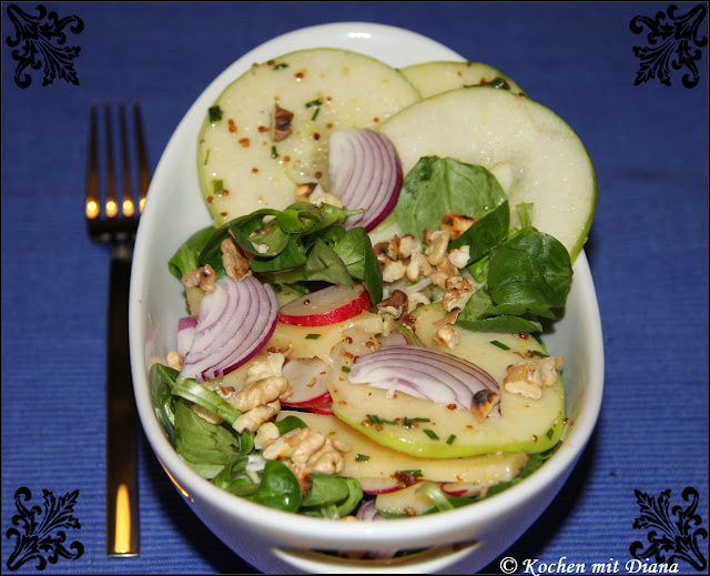 Corn salad with Emmentaler and honey-mustard dressing 