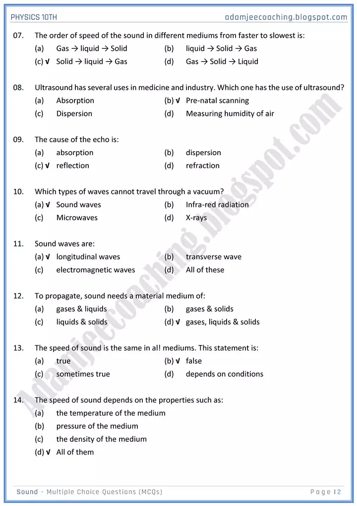 sound-mcqs-physics-10th