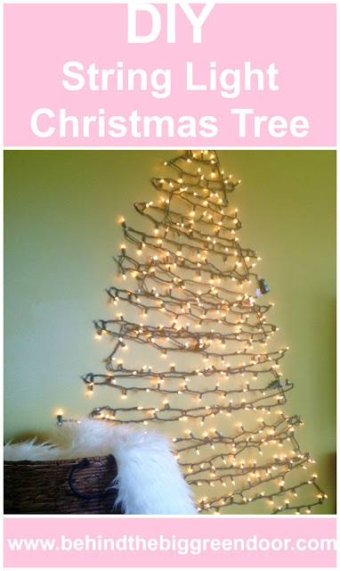 DIY String Light Christmas Tree - Christmas tree alternative