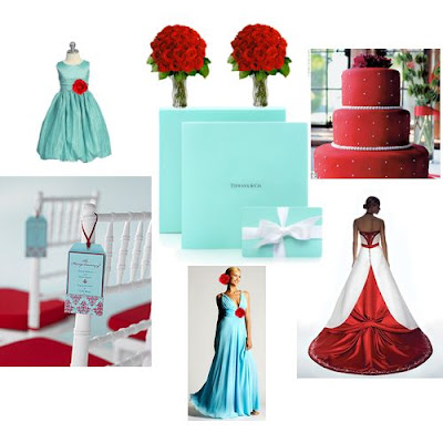 Or Tiffany blue what color for red roses wedding Tiffanyblueandredideas2