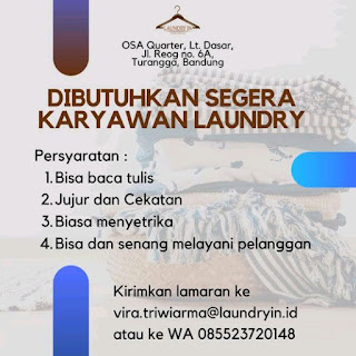 Loker laundry Bandung di tahun 2020