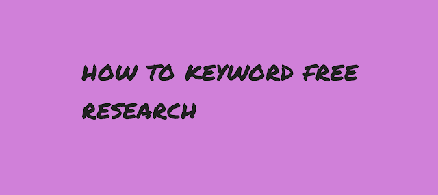 how to keyword free research