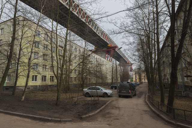 Репортаж строительства Западного Скоростного Диаметра (ЗСД) в Санкт-Петербурге. Канонерский остров