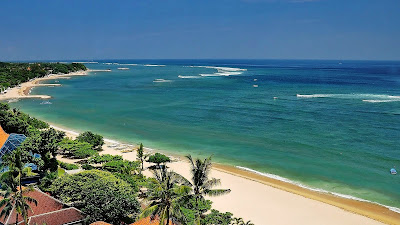 Beautiful beach at Pieces of paradise in the land of Indonesia, Kuta Bali