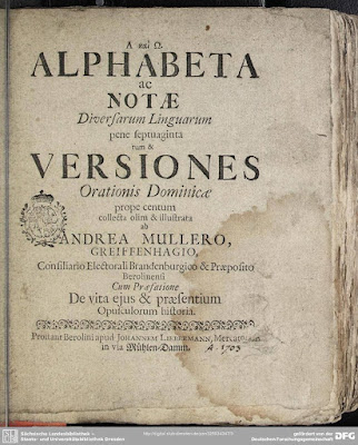Alphabetum Armenicum et Fabulosa 1703 by Andreas Müller