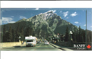 This is a postcard of the resort town of Banff Alberta Canada one of . (banff )