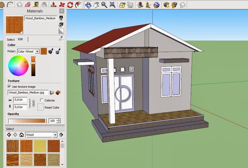 Membuat Desain  Rumah  Menggunakan Sketchup  Gambarrrrrrr