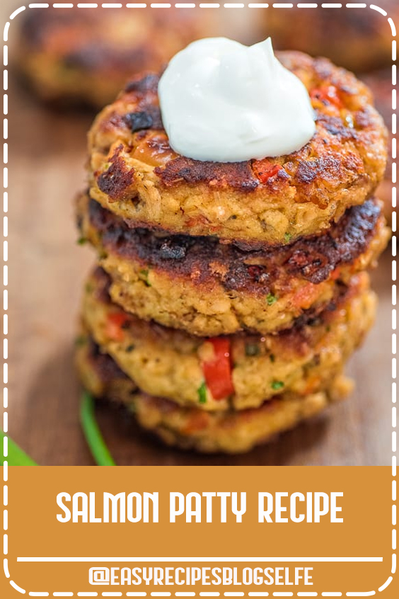 This Easy Salmon Patty recipe is definitely a keeper. Made with canned salmon and simple ingredients, you’ll want to make it again and again. FOLLOW Cooktoria for more deliciousness! #EasyRecipesBlogSelfe #salmon #fish #seafood #cakes #patties #lunch #dinner #recipeoftheday #EasyRecipesforBeginners