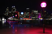 This was the view of Circular Quay and the Sydney skyline from the Sydney . (vivid sydney )