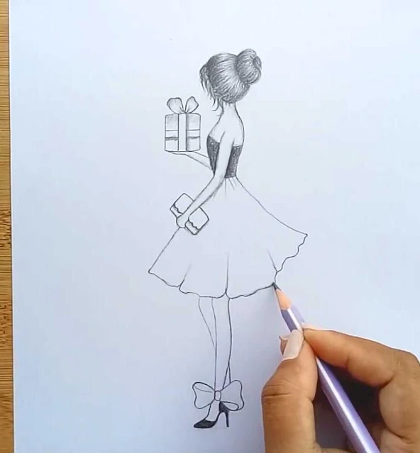 رسم فتاة بالرصاص رسم فتاة جميلة بالرصاص