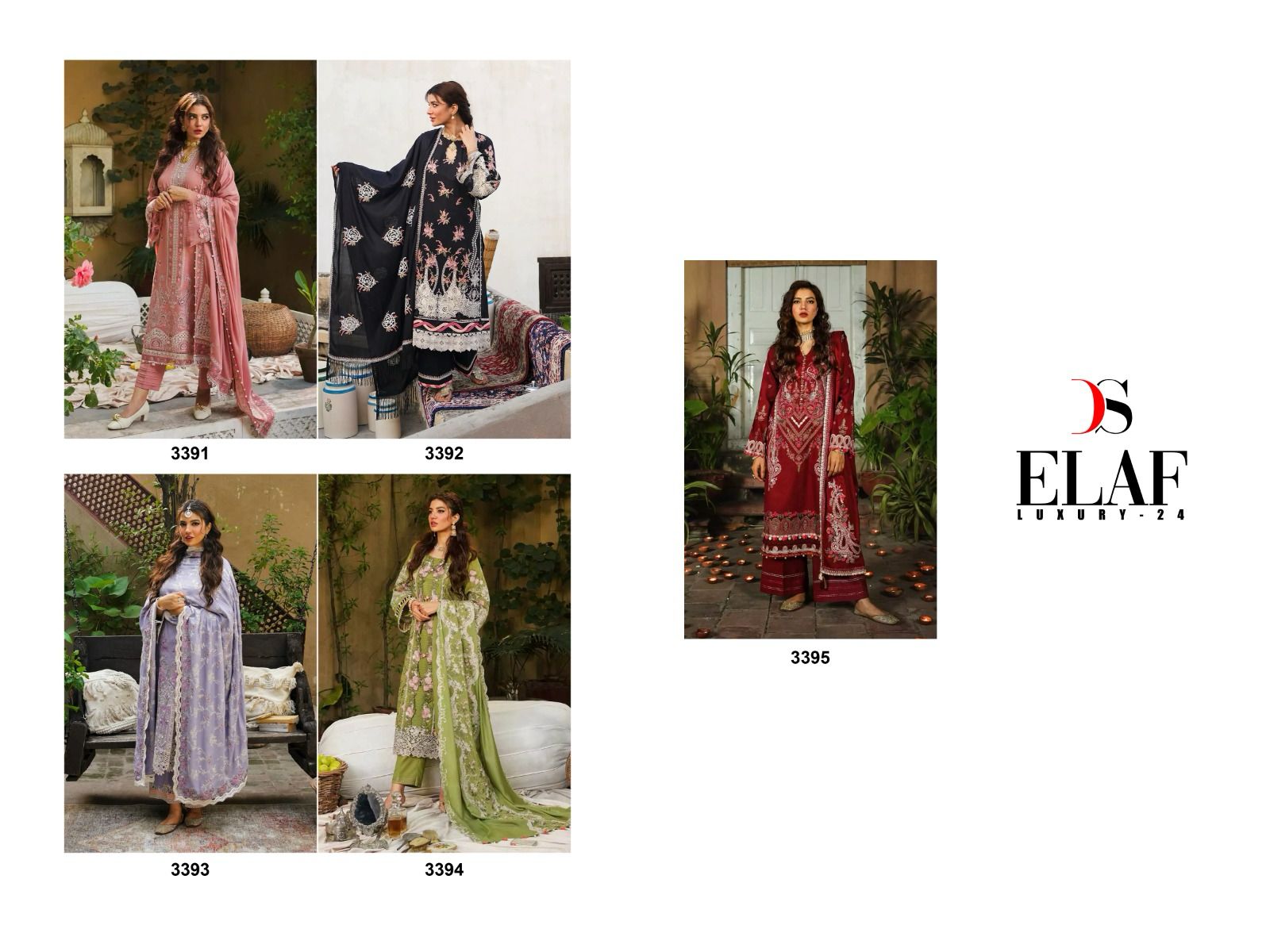 Elaf Luxury-24 Deepsy Rayon Cotton Embroidery Pakistani Salwar Suits