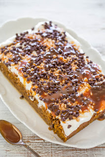 Pumpkin Caramel Poke Cake