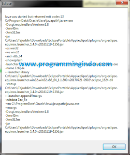 Tampilan Error Pada Eclipse - Dunia Programming