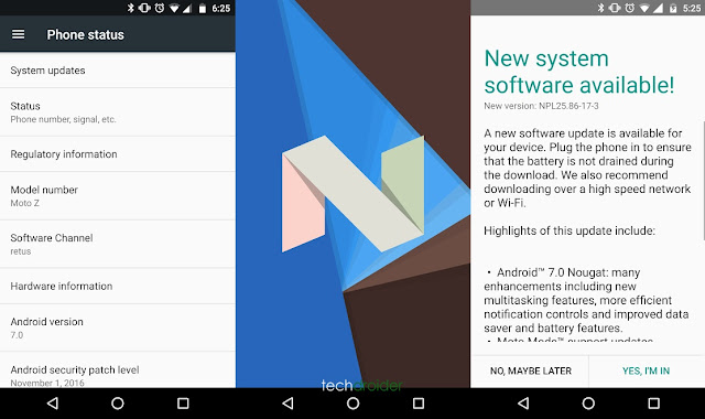 Android 7.0 Nougat is now rolling out for the unlocked Moto Z