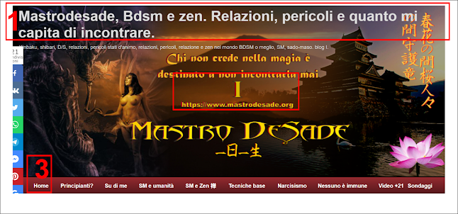 header di https://www.mastrodesade.org, bdsm e zen