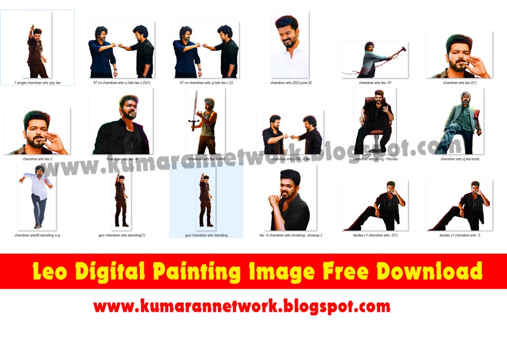 Leo Movie Vijay Digital Painting Images Free Download