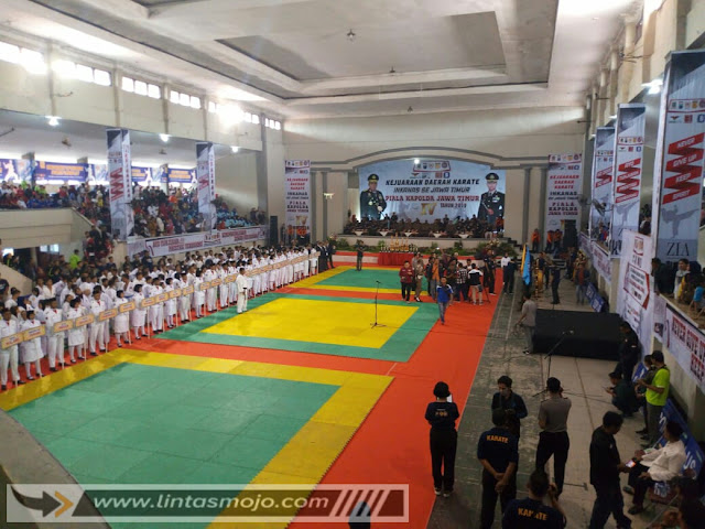 Kejuaraan Daerah Karate Inkanas Se-Jawa Timur Piala Kapolda Jawa Timur Ke-IV tahun 2019 yang digelar di Gedung Olah Raga dan Seni (GOR) Majapahit Kota Mojokerto, 