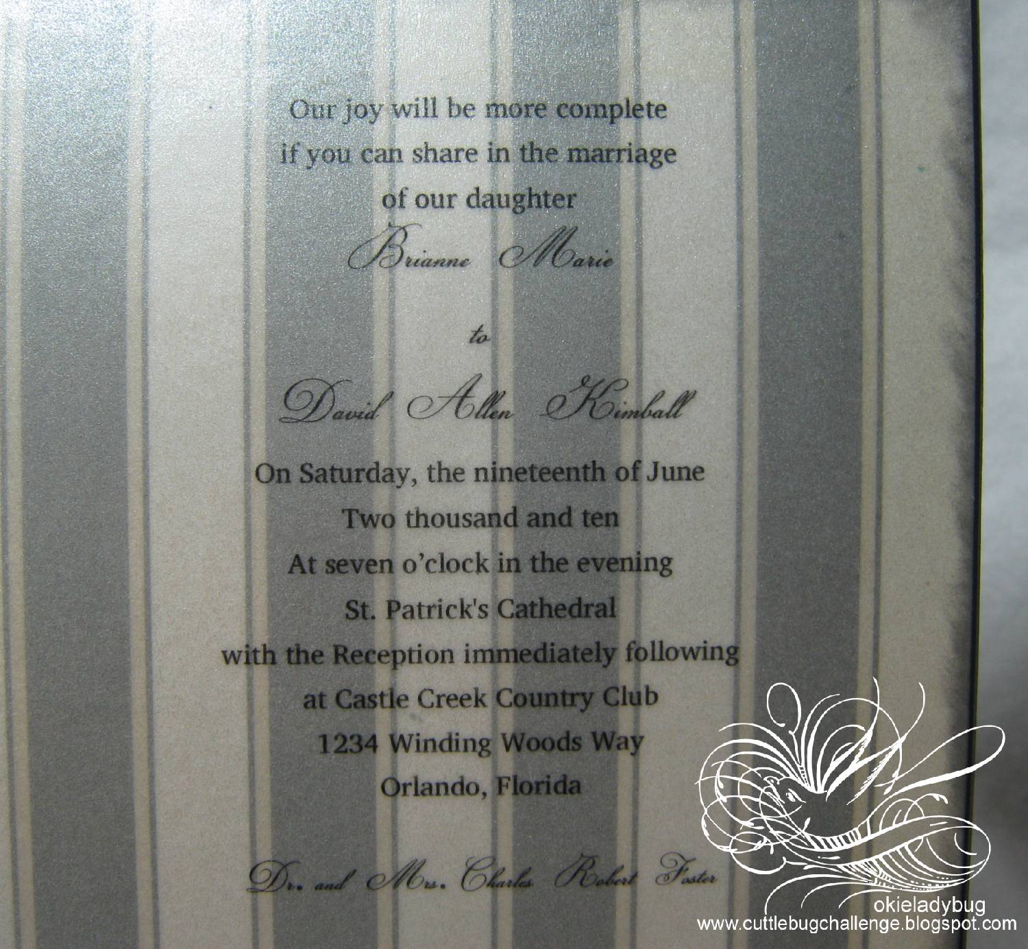 elegant wedding invitation