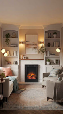 How to put a fireplace in a small living room? fireplace in a small living room