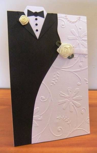 Creative Wedding  day Bride and Groom dress up greeting  cards 